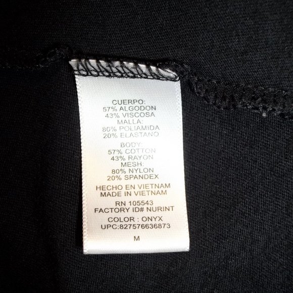 Daisy Fuentes Womens Top Blouse Size Medium Scoop Neckline Ruffles Casual Black - Picture 5 of 6